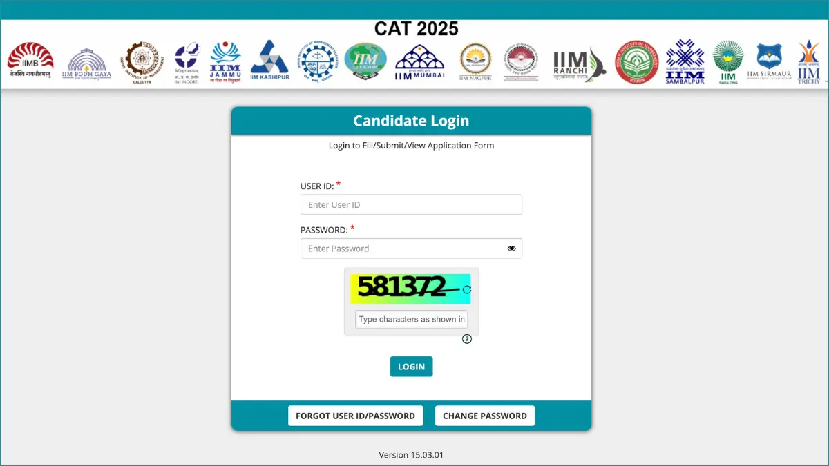 CAT Admit Card 2025 download login page screenshot showing official IIMCAT portal for hall ticket access CAT Admit Card 2025 download login page screenshot showing official IIMCAT portal for hall ticket access