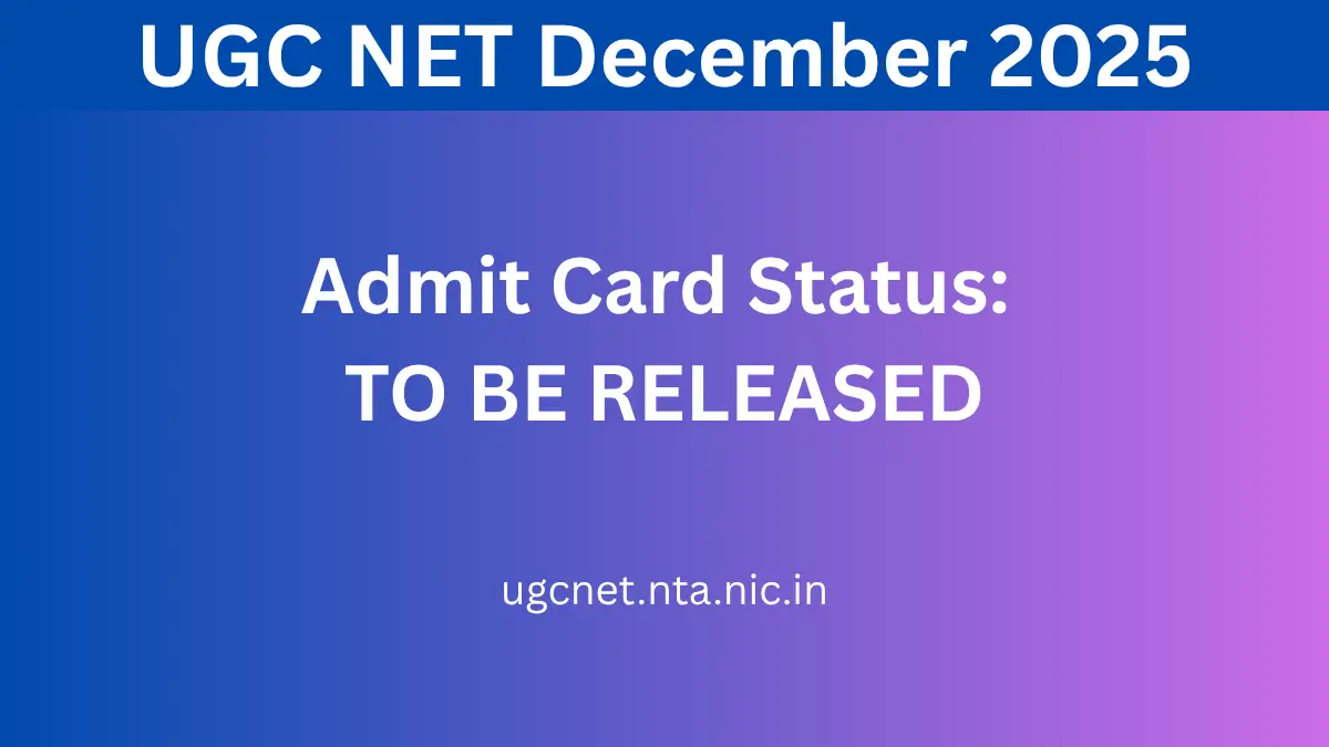 UGC NET Admit Card 2025 status: Direct download link for December 2025 Hall Ticket UGC NET Admit Card 2025 status: Direct download link for December 2025 Hall Ticket